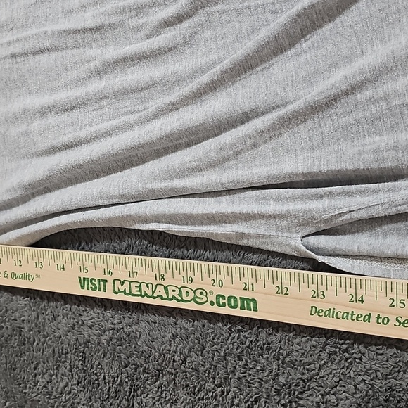 WHO WHAT WHERE Gray T-shirt Maxi Dress Side Slits Size M - Picture 10 of 10